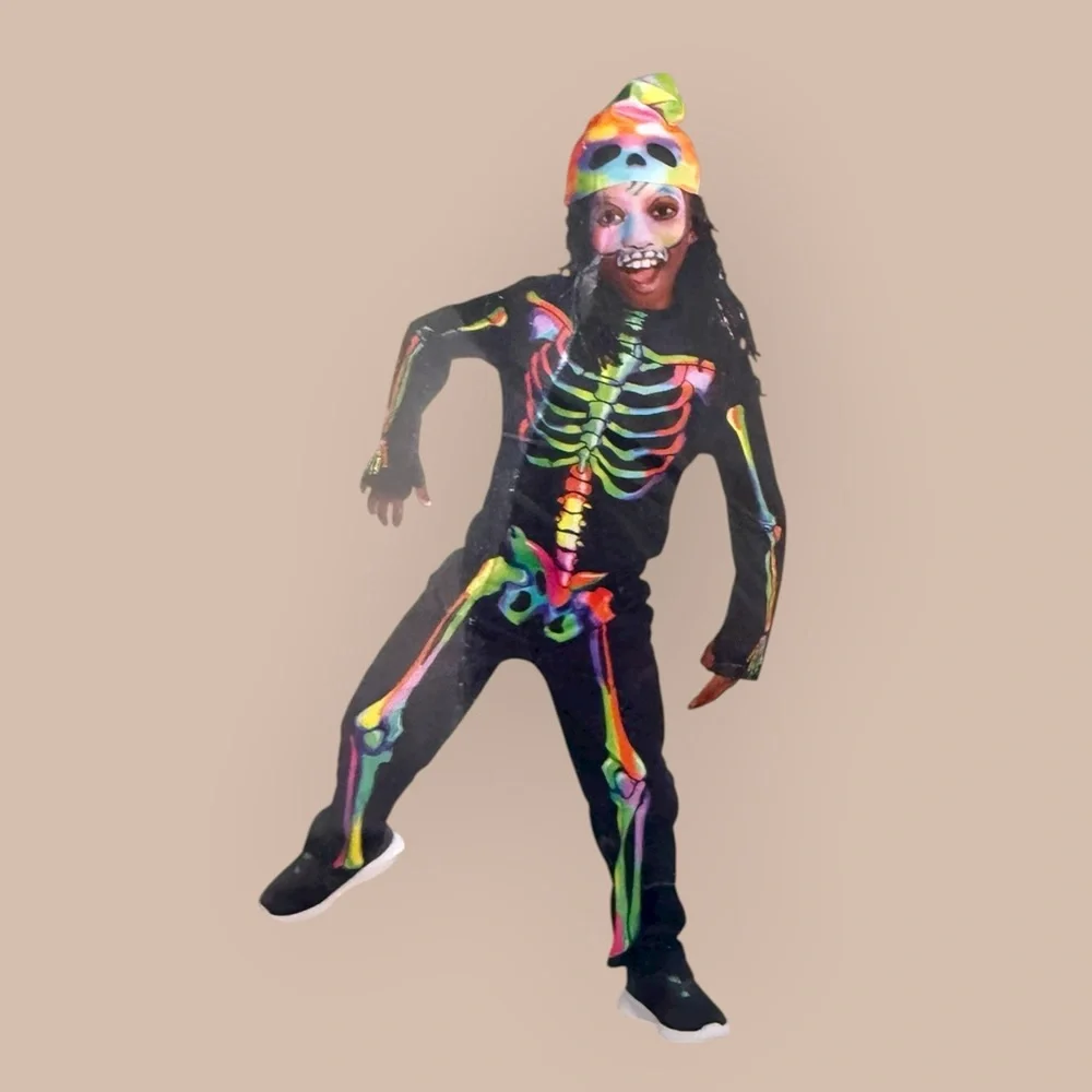 NWT Hyde & eeks kids Color Melt Skeleton costume SZ Med